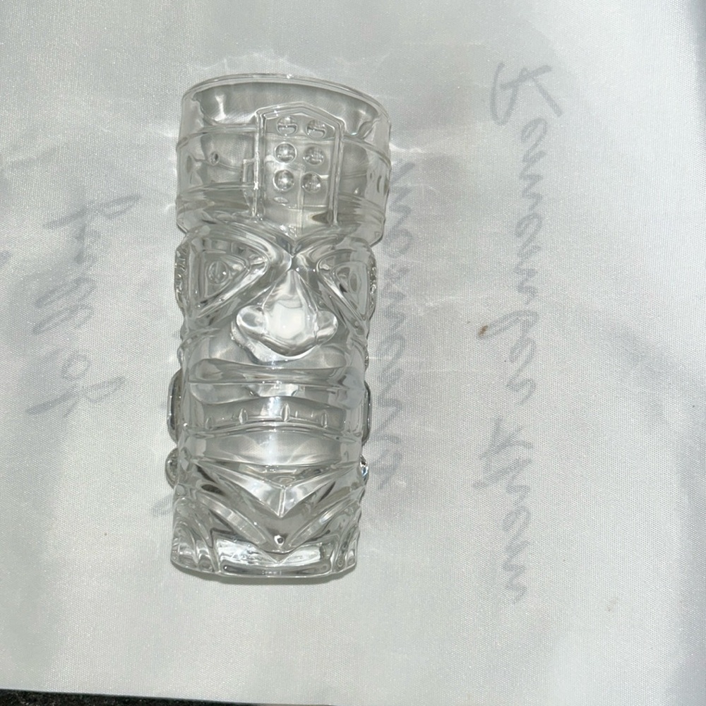 Vintage Forum Tiki Embossed Tumbler Hawaian Look